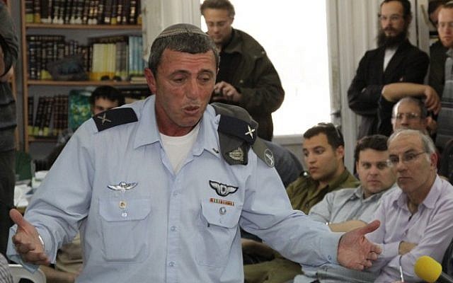 Then-chief rabbi of the IDF Rafi Peretz is seen on February 23, 2012. (Gershon Elinson/ Flash90/ File)
