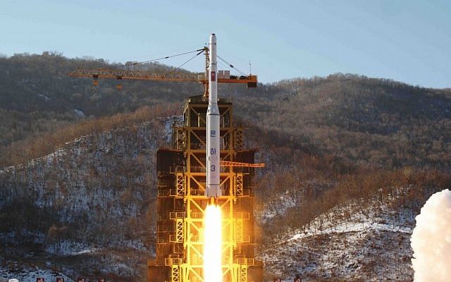 Illustrative: North Korea's Unha-3 rocket lifts off from the Sohae launch pad in Tongchang-ri, North Korea, in 2012. (AP/KCNA, File)