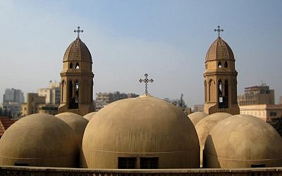 Illustrative: The domes of the Coptic Saint Mark's Church in Cairo, Egypt (photo credit: CC BY Bakar_88, Flickr)