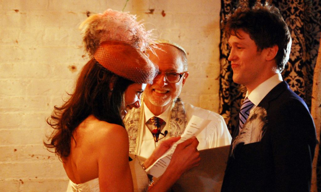 Illustrative photo of an interfaith wedding ceremony (photo credit: Rebecca Wilson/Creative Commons/JTA)
