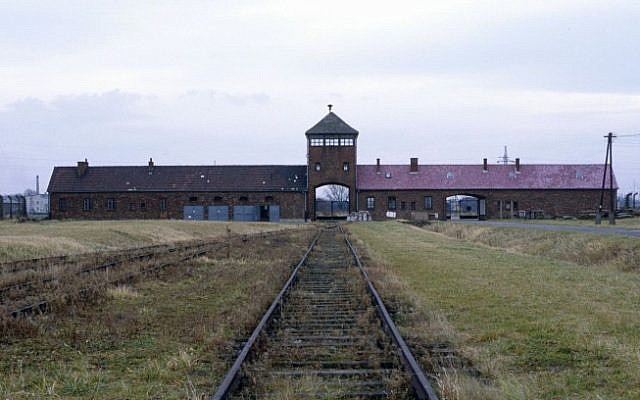 Railway tracks leading to the Auschwitz-Birkenau extermination camp in Poland. (photo credit: Serge Attal/Flash90)