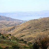 Spectacular view from Umm El-Kanatir, with the Kinneret in distance (photo credit: Shmuel Bar-Am)