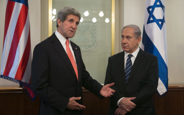 US Secretary of State John Kerry meets with Prime Minister Benjamin Netanyahu in Jerusalem, in May. (photo credit: Marc Israel Sellem/Flash90)