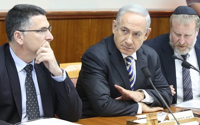 Prime Minister Benjamin Netanyahu leads a weekly cabinet meeting in Jerusalem (photo credit: Marc Israel Sellem/Pool/Flash90)