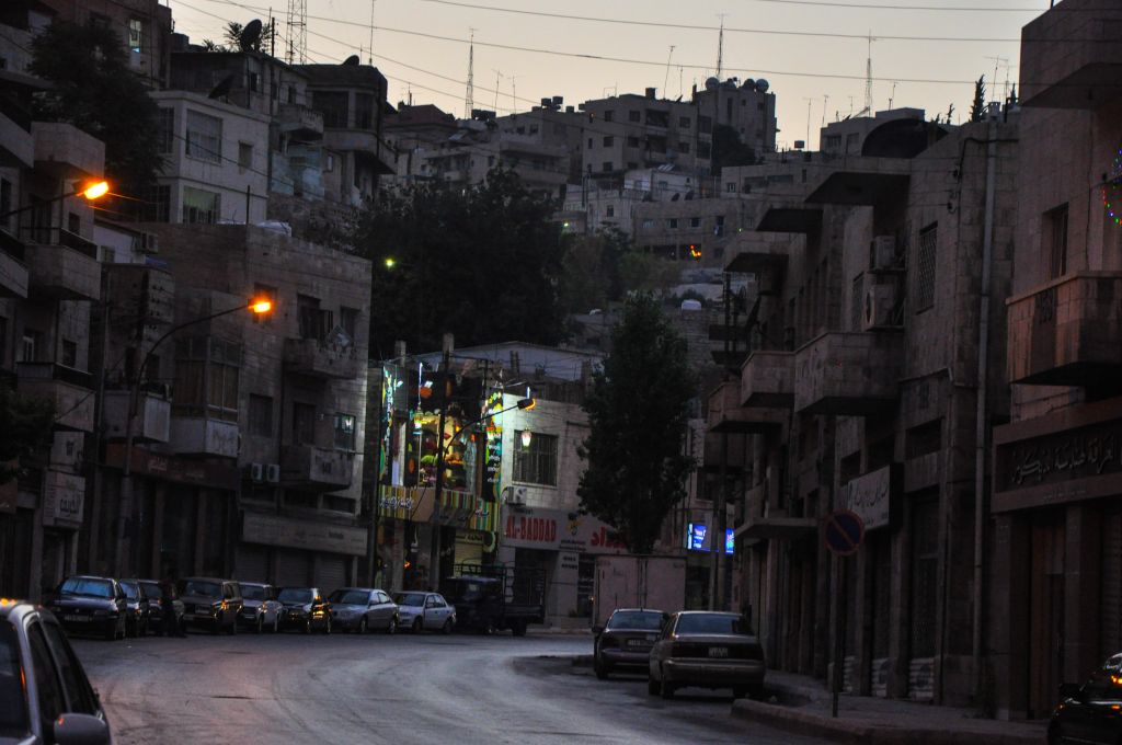 A desolate street in Amman before the lifting of the Ramadan fast (photo credit: Michal Shmulovich/Times of Israel)