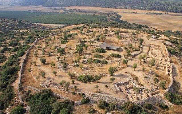 Khirbet Qeiyafa, where some archaeologists believe King David built his palace (photo credit: courtesy/ Israel Antiquities Authority)