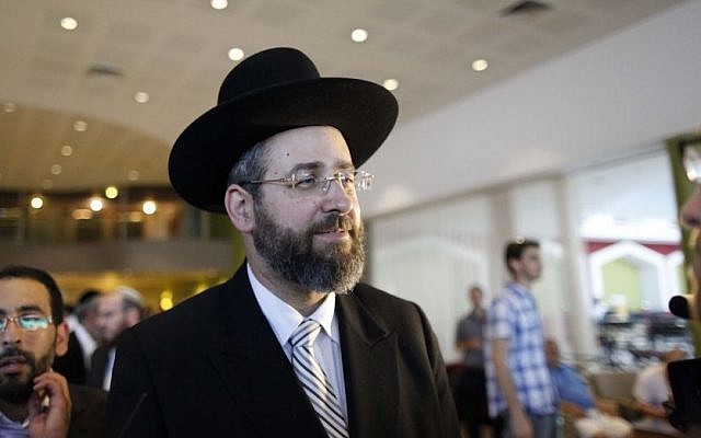 File: Ashkenazi chief rabbi David Lau, July 24, 2013. (photo credit: Flash90/Yonatan Sindel)