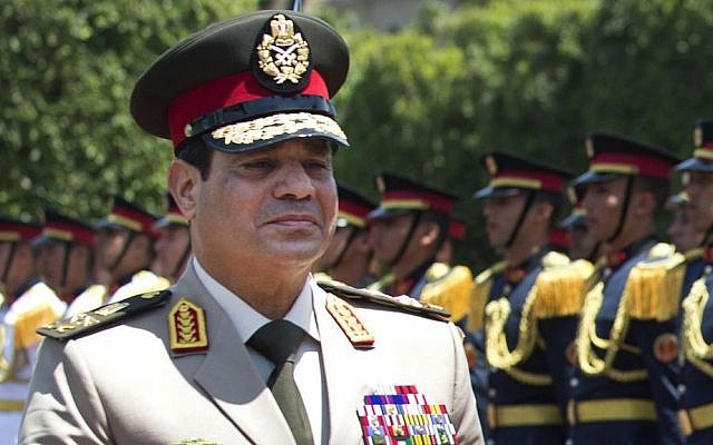 Egyptian Armed Forces Commander in Chief Abdel-Fattah el-Sissi, whom many Egyptians are urging to run for president, April 2013 (photo credit: AP/Jim Watson/Pool/File)
