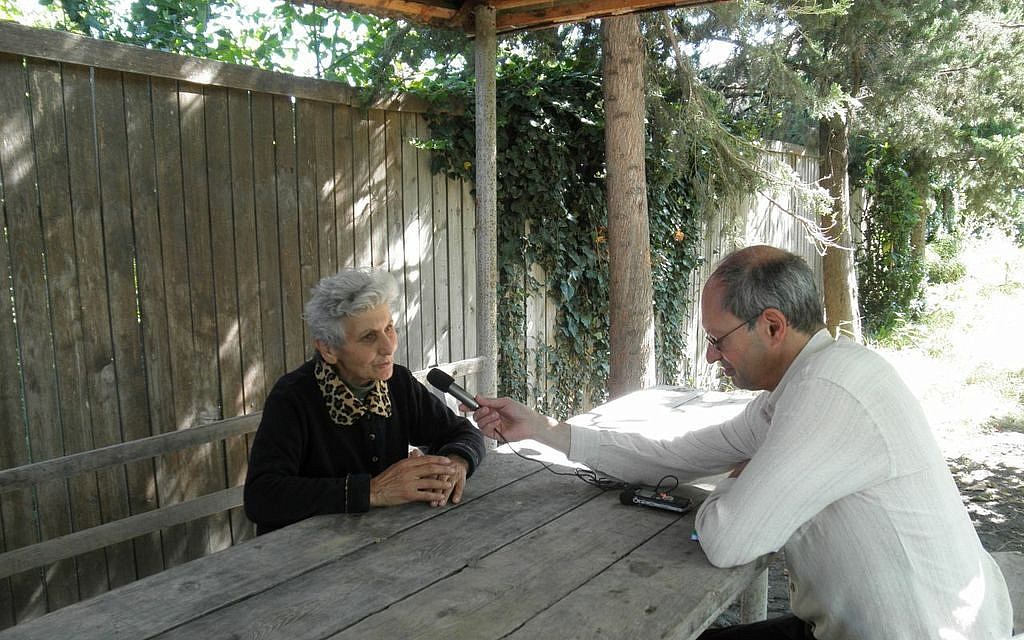 Prof. Geoffrey Khan interviews a Christian Aramaic speaker in Georgia. (photo credit: courtesy)