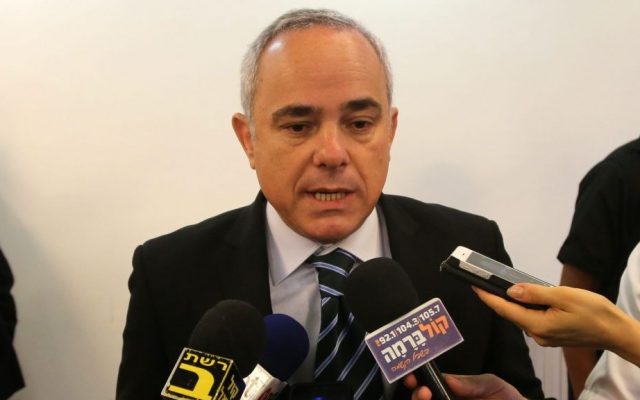 Minister of International Relations and Minister of Strategic Affairs Yuval Steinitz speaks to the press in June 2013. (photo credit: Marc Israel Sellem/Pool/Flash90)