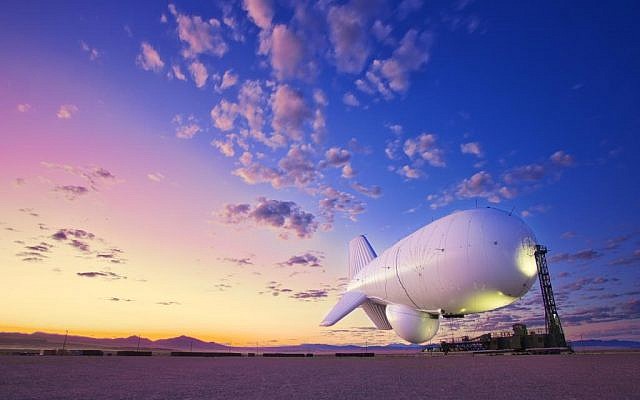 It's neither a bird nor a plane, just a JLENS aerostat ready to track and monitor incoming threats to the US mainland. (Photo credit: Courtesy Raytheon)