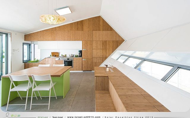 Interior view of Team Israel's project (Israel's 'green house' entry in the 2013 Solar Decathlon (Photo credit: Courtesy)