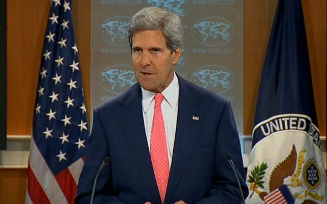 US Secretary of State John Kerry speaks to journalists about an alleged chemical weapons attack in Syria, Thursday, August 26, 2013 (screen capture)
