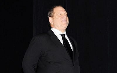 Harvey Weinstein at a premiere at the Toronto International Film Festival (photo credit: Evan Agostini/Invision/AP)