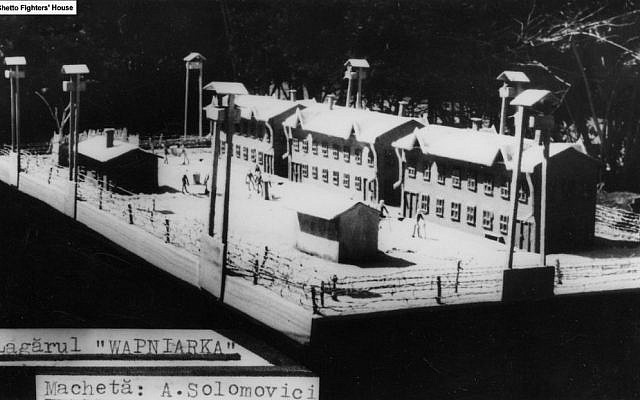 A model of the Vapniarca camp, Transnistria, Ukraine (photo credit: Ghetto Fighters House Archives)