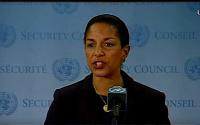US National Security Adviser Susan Rice (photo credit: Screen capture: YouTube/CNN)
