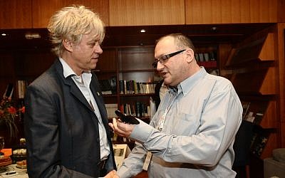 Sir Bob Geldof KBE and Prof. David Newman at the 41st Annual Board of Governors Meeting in 2011. (photo credit: Shay Shmueli © Ben-Gurion University of the Negev)