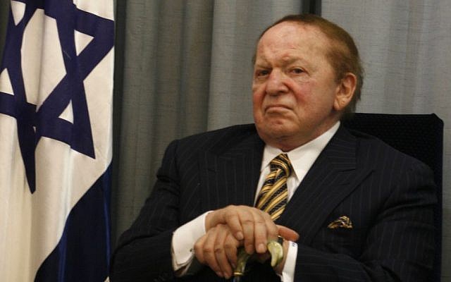 US billionaire businessman Sheldon Adelson. (Flash90/File)