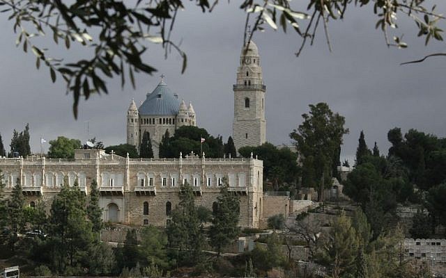 The Dormition church on Mount Zion in Jerusalem. (photo credit: Anna Kaplan/Flash90)