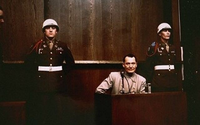 Hermann Goering on the witness stand at the Nuremberg trials (photo credit: US Government/public domain)