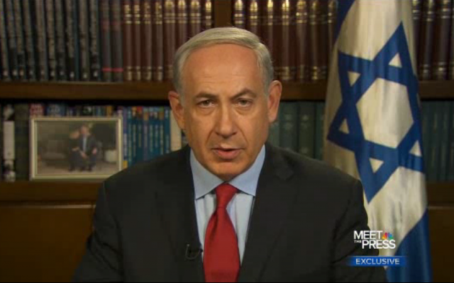 Prime Minister Benjamin Netanyahu during  a recent interview (photo credit: screen capture/NBC)