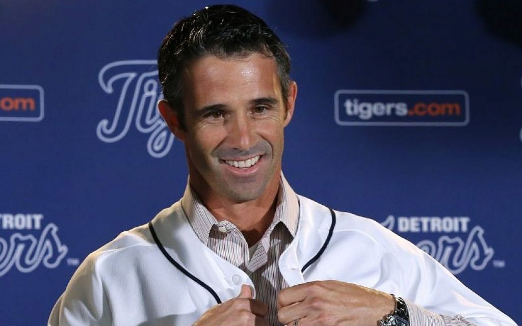 Brad Ausmus is introduced as the new Detroit Tigers manager during a news conference in Detroit Sunday, Nov. 3, 2013. Ausmus replaces Jim Leyland who stepped down as manager.(photo credit: AP Photo/Paul Sancya)