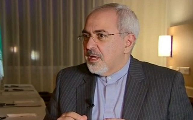 Iranian Foreign Minister Mohammad Javad Zarif, in an interview with the BBC on November 9 (photo credit: Screenshot BBC)