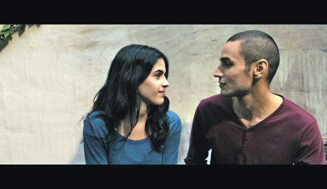 Palestinian actors Leem Lebany as Nadja and Adam Bakri as Omar (photo credit: Courtesy 'Omar')