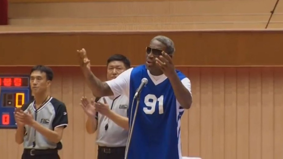 Photos: Rodman and team play basketball for Kim Jong Un's birthday