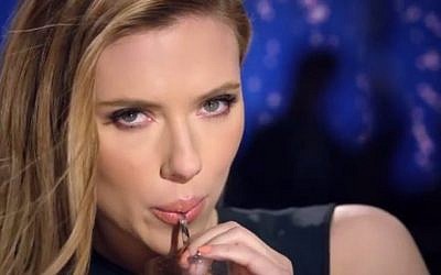 Scarlett Johansson in SodaStream's Super Bowl ad (screen capture: YouTube)