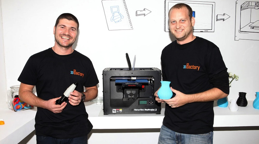 3D Factory contractors Shaul Cohen (left) and Oded Marcus (Photo credit: courtesy)