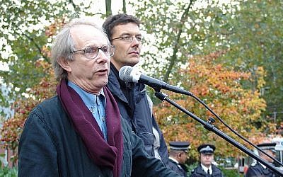Film director Ken Loach speaks at a rally for workers' rights in London (CC BY 2.0 Bryce Edwards via Wikimedia Commons)