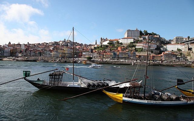 Boats by the port of Porto, Portugal, on August 16, 2013. (photo credit: Isaac Harari/Flash90)