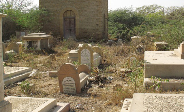 The Jewish graveyard in Karachi has become a haven for vandals and drugs, says Fishel. (courtesy)