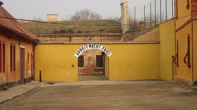 Theresienstadt concentration camp, in Terezin, Czech Republic (photo credit: Colm Rice/Wikimedia Commons/File)