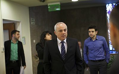 Strategic Affairs Minister Yuval Steinitz on February 2, 2014. (photo credit: Yonatan Sindel/Flash90)