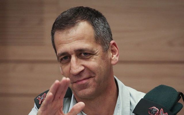 Then-head of Military Intelligence Maj. Gen. Aviv Kochavi attends a Knesset committee meeting on February 25, 2014. (Hadas Parush/Flash90)