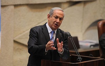 Prime Minister Benjamin Netanyahu on Wednesday, March 19, 2014. (Photo credit: Flash90)