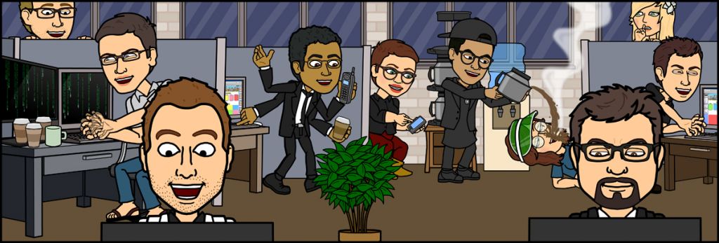 The Bitstrips team in its Toronto office. (courtesy Bitstrips)