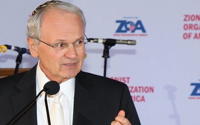 Zionist Organization of America (ZOA) president Morton A. Klein (Joseph Savetsky/courtesy of ZOA)