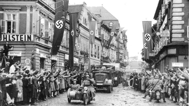German troops enter the Sudetenland, Oct. 9, 1938 (photo credit: German Federal Archive/Wikimedia Commons)
