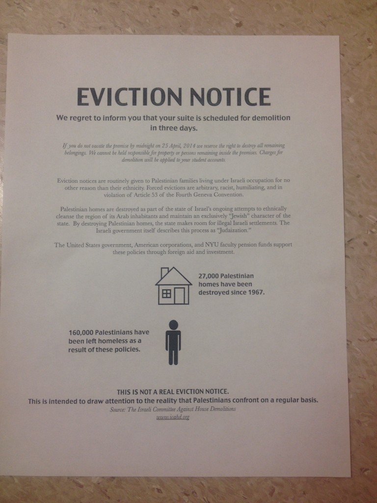 Jews In Nyu Dorm Served Eviction Notices The Times Of Israel