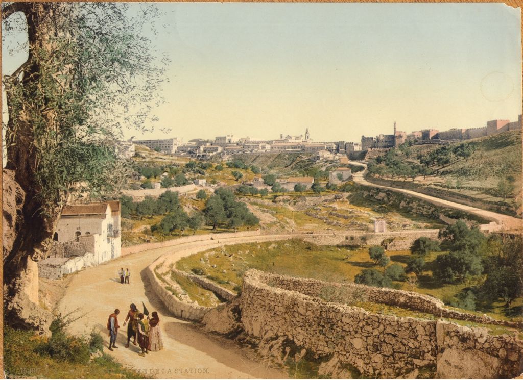 Jerusalem, view from the southwest (undated) (photo credit: © DEIAHL, Jerusalem)