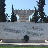Illustrative photo of a memorial to the Holocaust at the Jewish cemetery in Thessaloniki, Greece (photo credit: Arie Darzi/Wikimedia Commons/File)