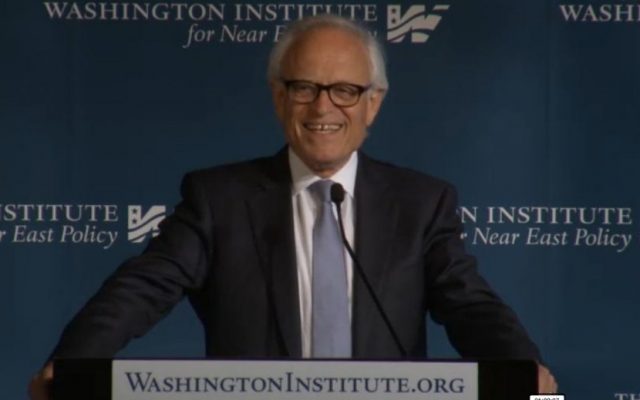 US Middle East envoy Martin Indyk (Screen capture: Washington Institute for Near East Policy)
