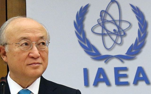 Yukiya Amano of Japan, director general of the International Atomic Energy Agency, in Vienna, Austria, June 2, 2014 (AP/Ronald Zak)