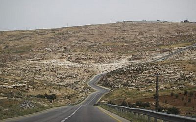 Illustrative: A road passing through the South Hebron Hills in the West Bank. (Hadas Parush/Flash90)