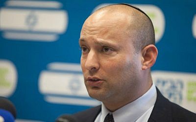 Economy Minister Naftali Bennett, leader of the Jewish Home party, seen in the Knesset, June 09, 2014. (photo credit: FLASH90) 