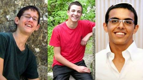 The three kidnapped and murdered teens, from left to right: Naftali Fraenkel, 16, Gilad Shaer, 16, and Eyal Yifrach, 19. (photo credit: Courtesy)