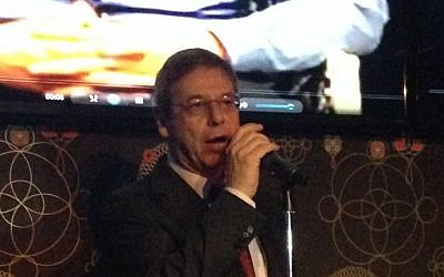 Former ambassador to the United States Danny Ayalon spoke at the hip fundraiser in New York. Rebecca Borison/The Times of Israel)